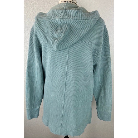 Athleta Womens Coaster Luxe Waffle Hoodie Minimalistic Grey, size Small Petite - Picture 7 of 14